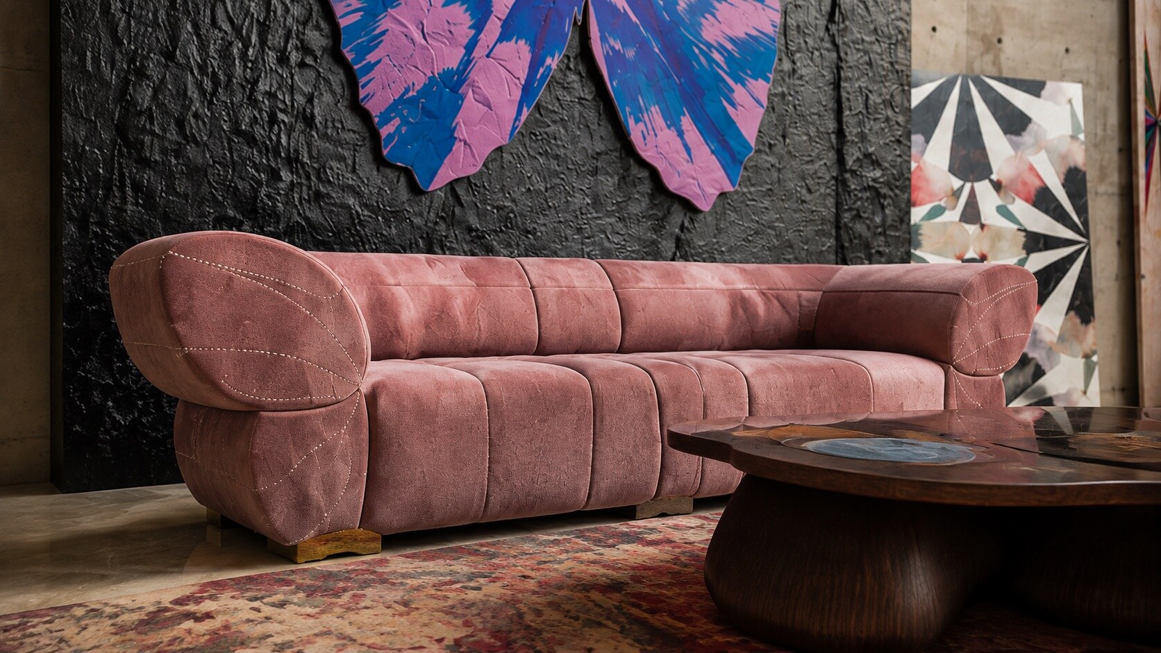 Butterfly Lounge furniture collection in a dramatic interior, view 2