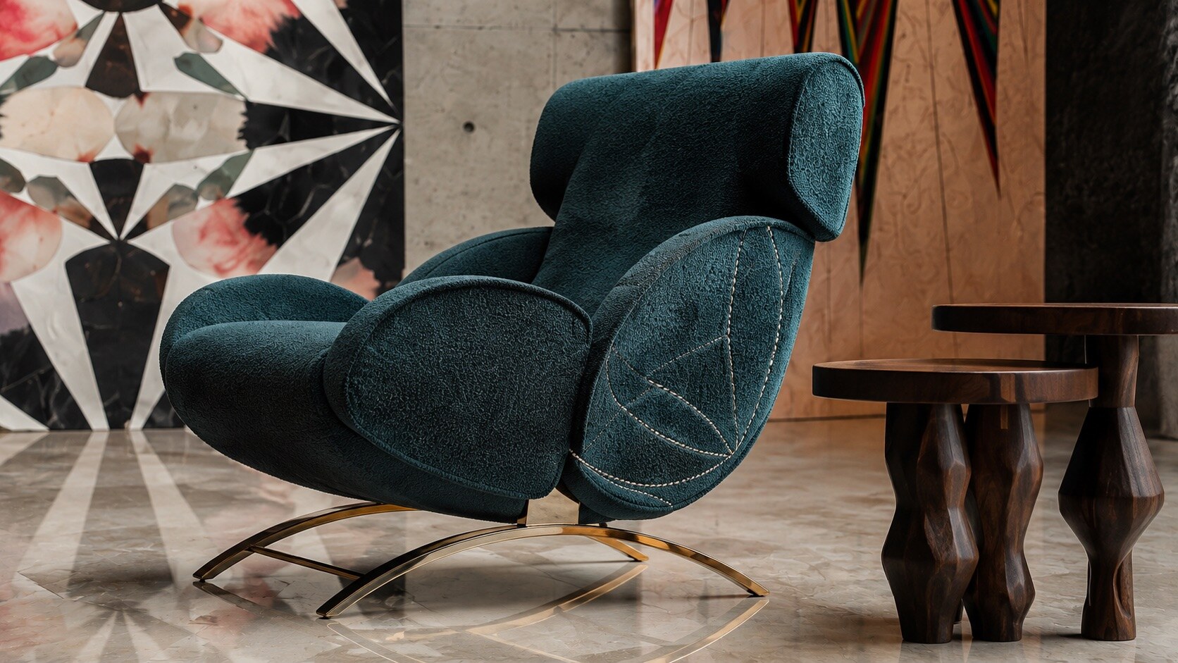 Butterfly Lounge furniture collection in a dramatic interior, view 3