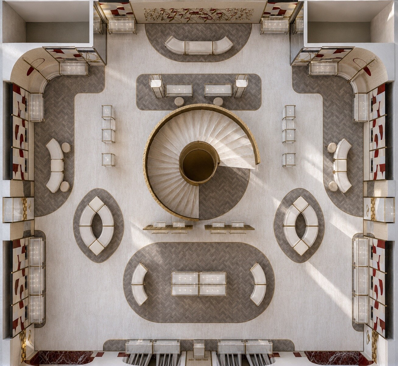 MOKINGRAN jewellery flagship with gold screens and curved displays, view 5