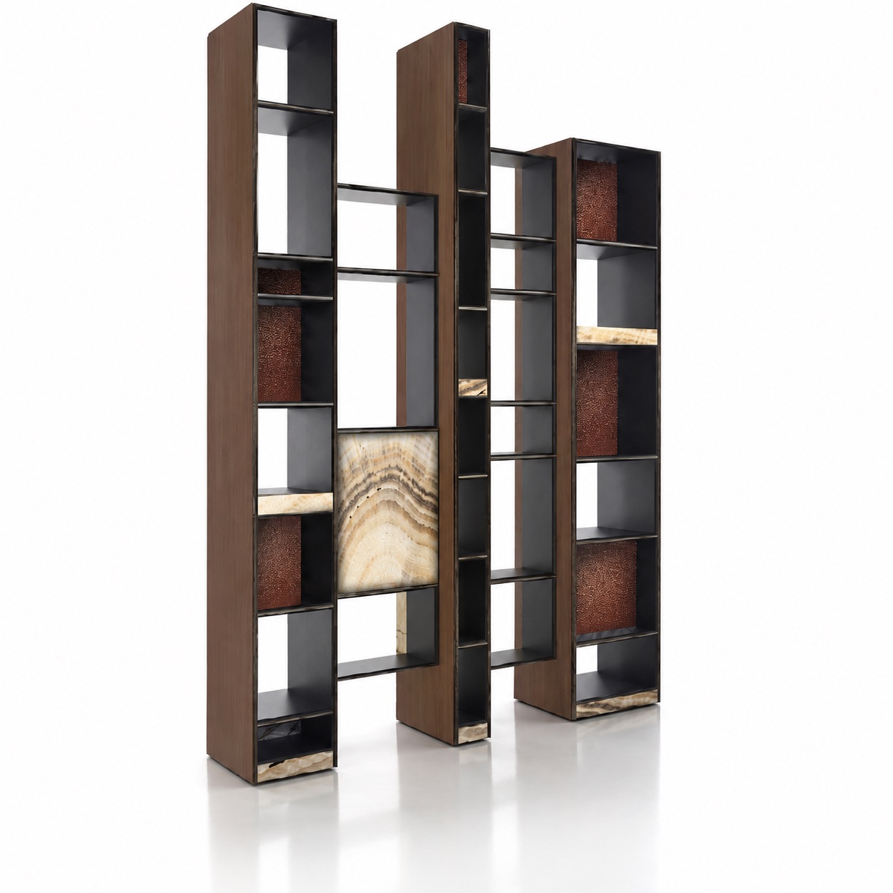 Tailored Frame living collection in dark timber and neutral upholstery, view 3